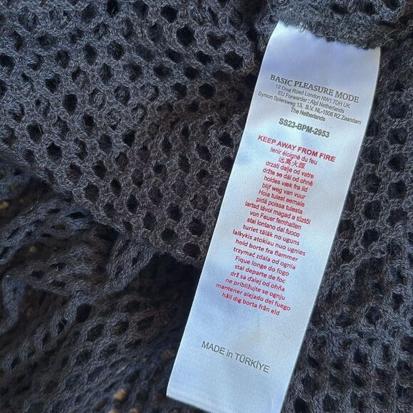 Basic Pleasure Mode Cropped Fishnet Hoodie in Black PacSun Urban Outfitters - Picture 7 of 9